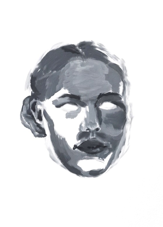 paintings — N° 3 — Self-Portrait — acrylic on paper, 2024